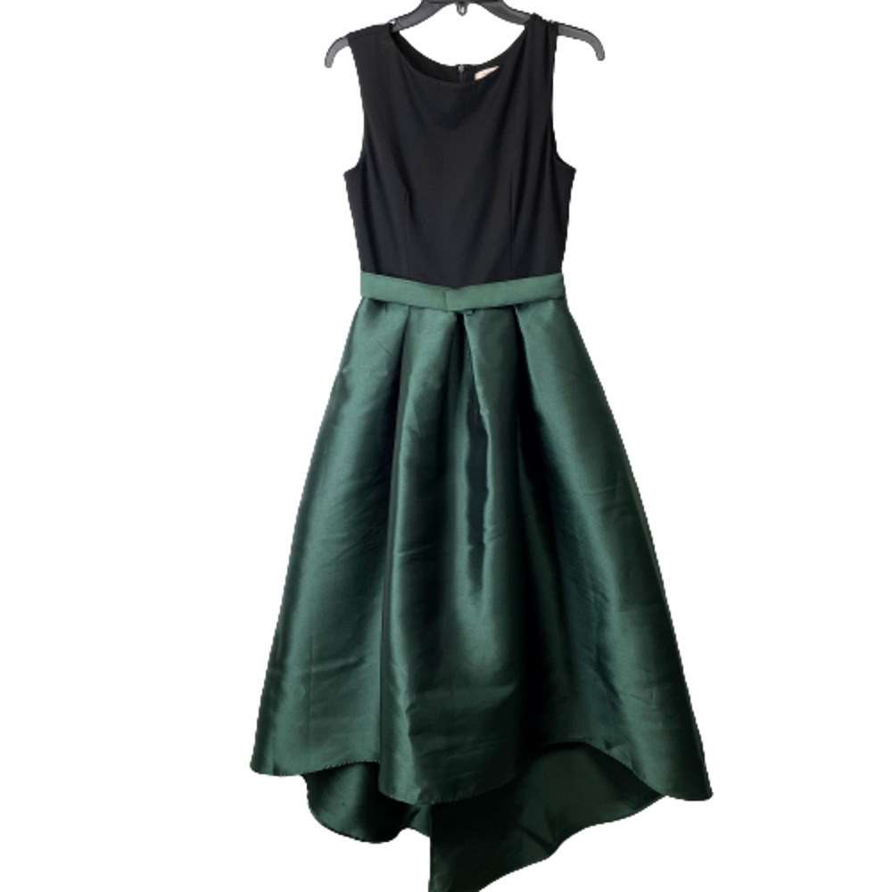 ModCloth x Hutch Ariel Dress Size 4 High-Low Hem Emerald Green Fit & Flare NWOT